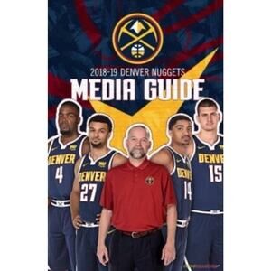 Denver Nuggets Media Guide 2018-19 Program Booklet Cover On 12x8in Metal Sign